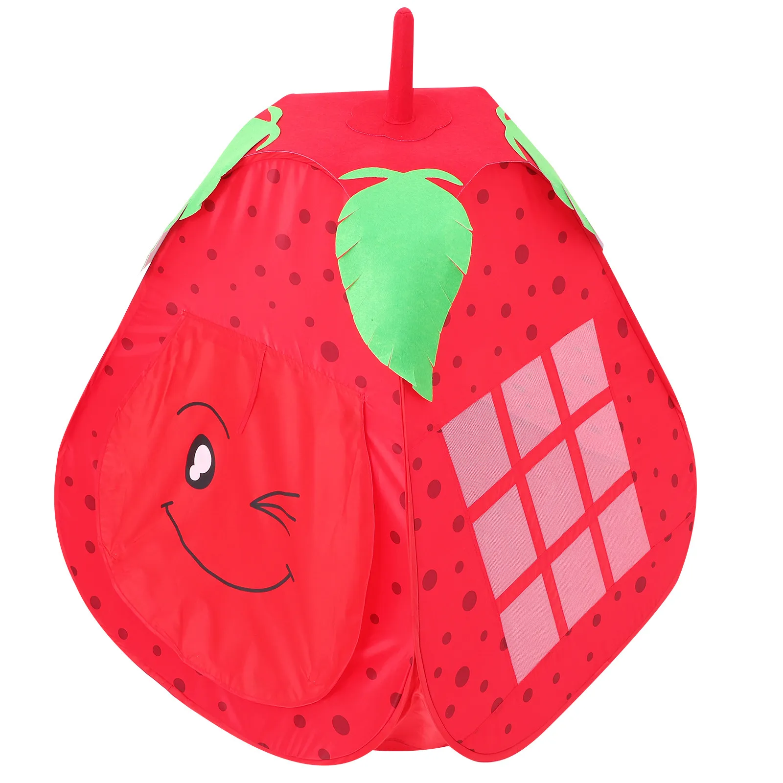 

Strawberry Design Kids Play Tent Lightweight Foldable Portable Playhouse for Children Ages 4-6 Encourages Creativity Imagination