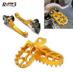 Motorcycle Brake Clutch Lever Footpeg Footrests Foot Peg Rests For Suzuki RMZ250 2007-2018 RMZ450 2005-2018 RMZ 250 450