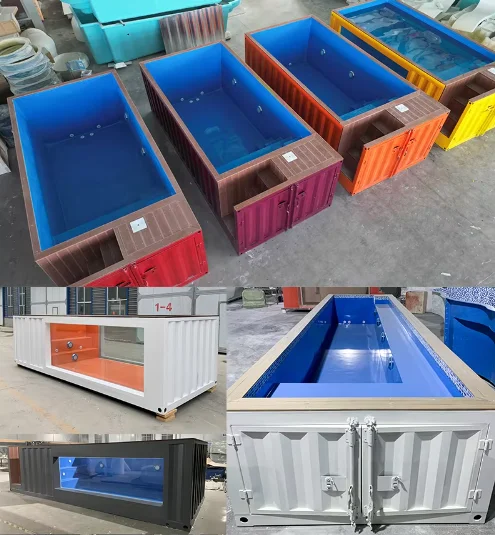 Großhandelshaus, maßgeschneiderter modularer Versandbehälter, Schwimmbad, 20 Fuß, 40 Fuß Poolbehälter