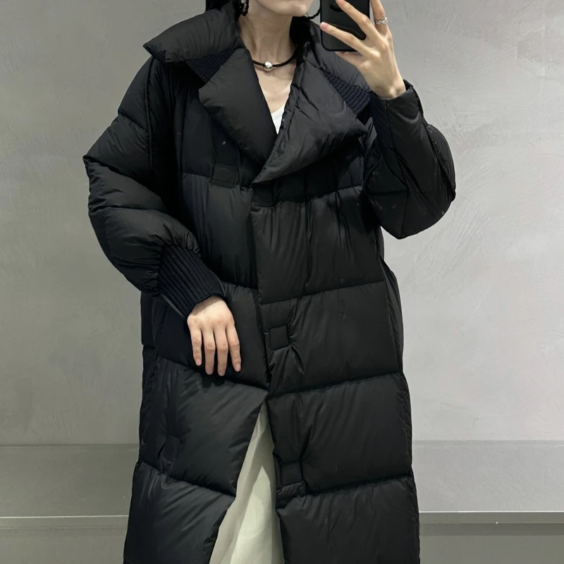 Long Quilted Puffer Jacket for Women, Quilted Coat, Windproof Parkas, Warm, Luxury, Down, Female, Fashion, Warm, Winter