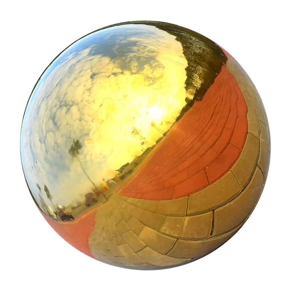 High Brightness Stainless Steel Ornament Sphere Metal Garden Pond Decor for Landscaping Home Office