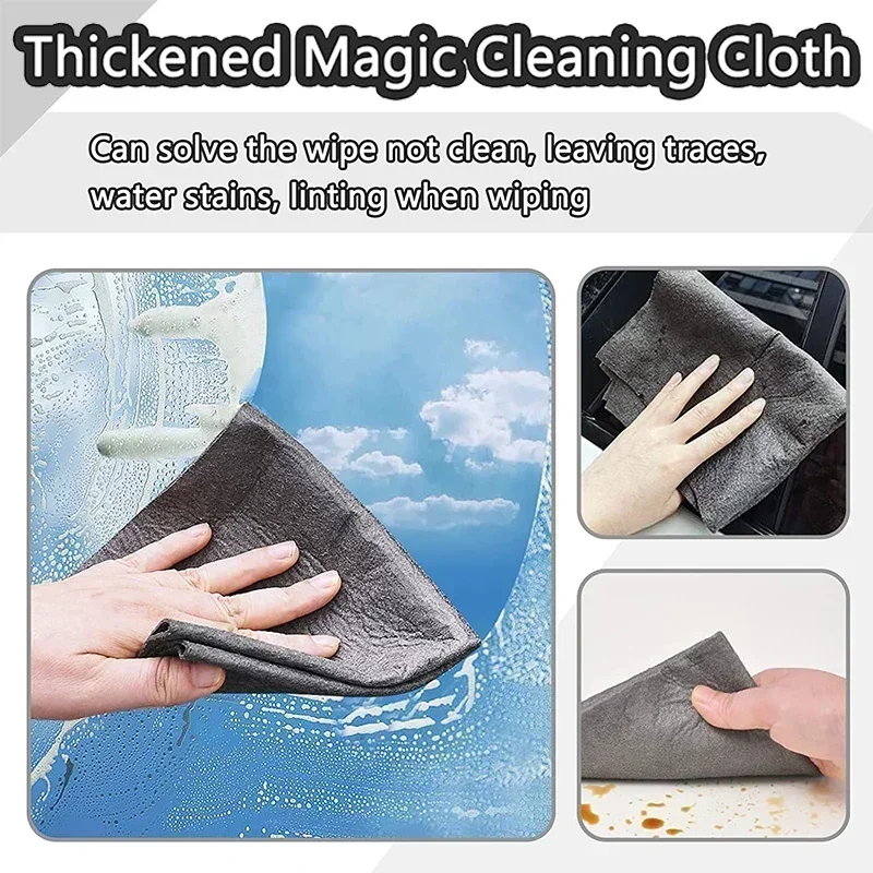 10/1Pcs Thickened Magic Cleaning Cloths Reusable Microfiber Washing Rags Car Window Mirror Glass Wipe Clean Towels Kitchen Rag