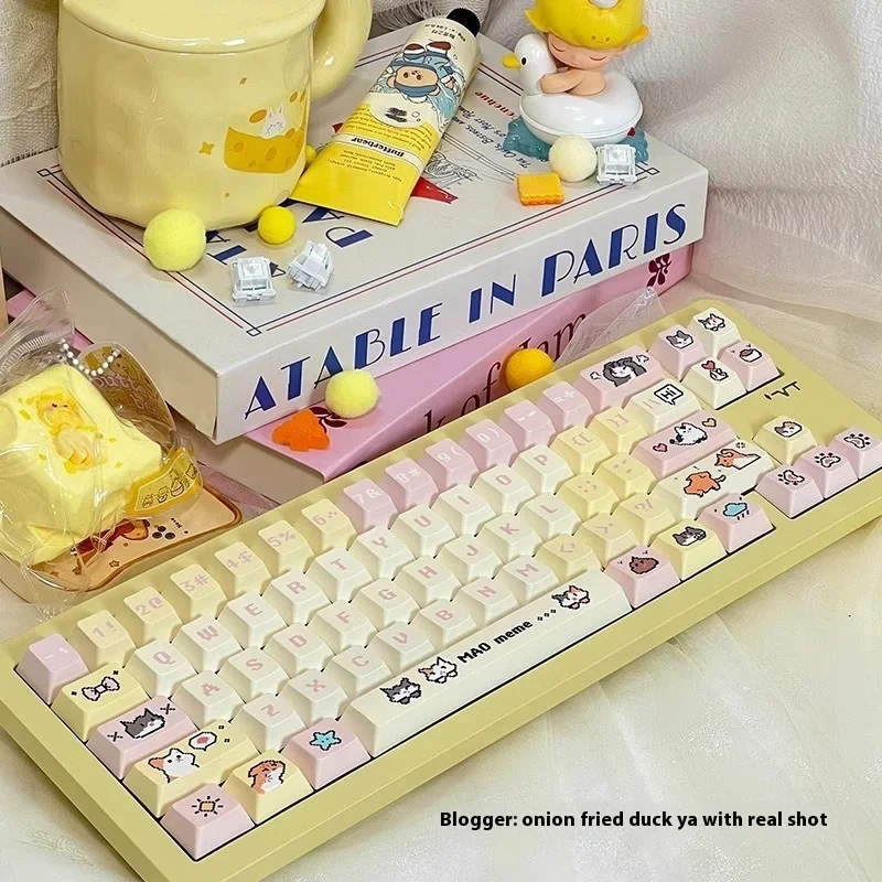 Vter Jeet65 سبائك الألومنيوم مجموعة لوحة المفاتيح الميكانيكية بلوتوث مجموعة لوحة المفاتيح اللاسلكية ثلاثي الوضع دعم عبر ألعاب الكمبيوتر الهدايا الرياضة الإلكترونية #6