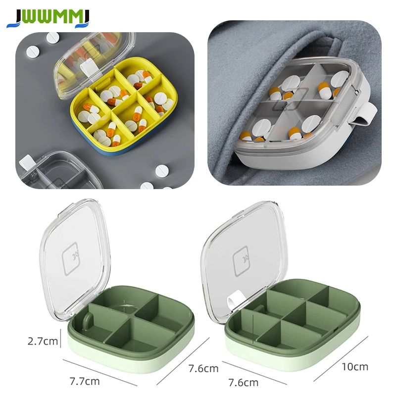 1Pcs WeeklyTravel Pill Organizer Moisture Proof,Airtight Pill Box Case Daily Pill Storage Container for Vitamin,Fish Oil,Capsule