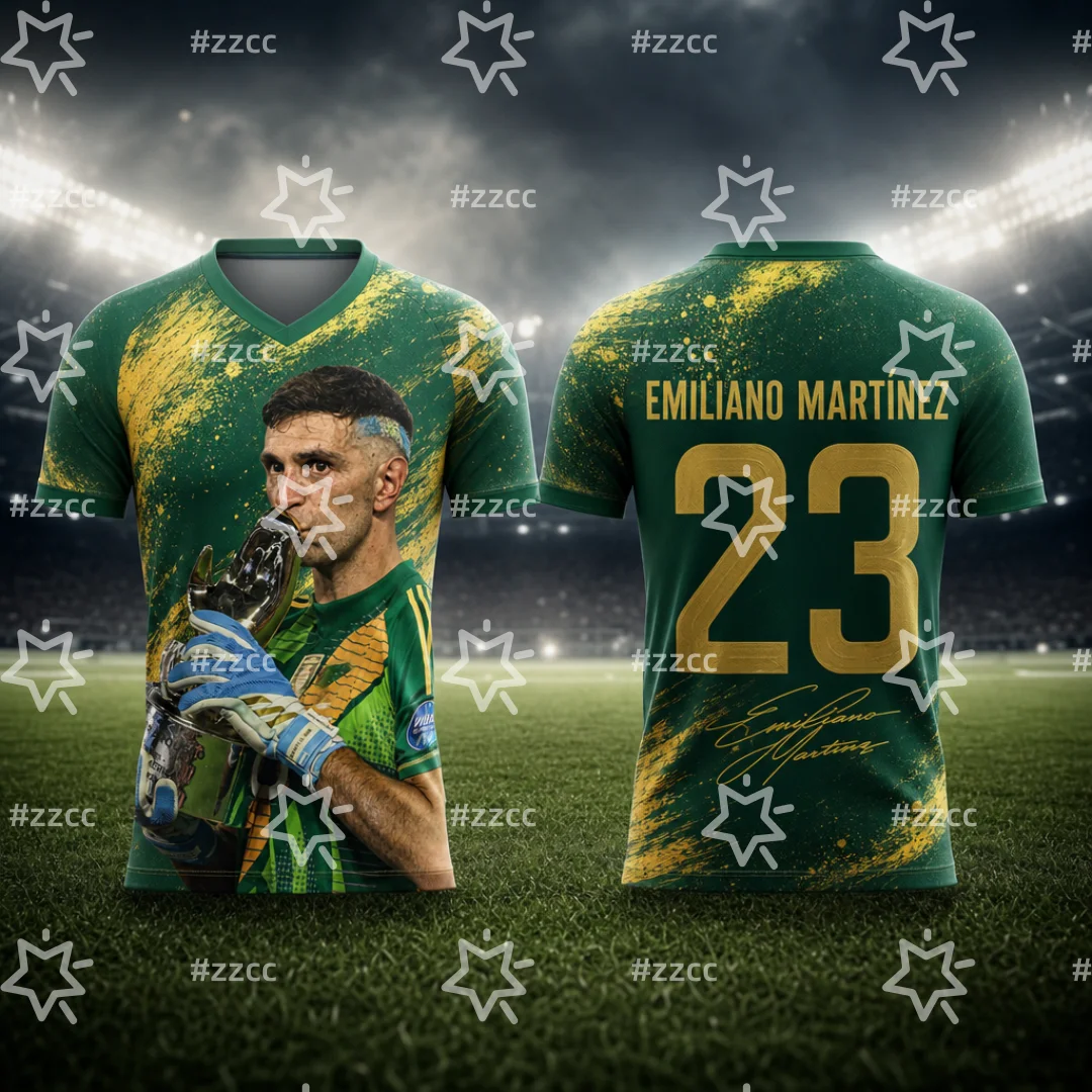 Camiseta de Fútbol Argentina 2026, Camiseta de Portero Emiliano Martínez, Camiseta Deportiva de Verano para Hombre, Ropa Infantil, Camiseta Y2K para Mujer ﻿