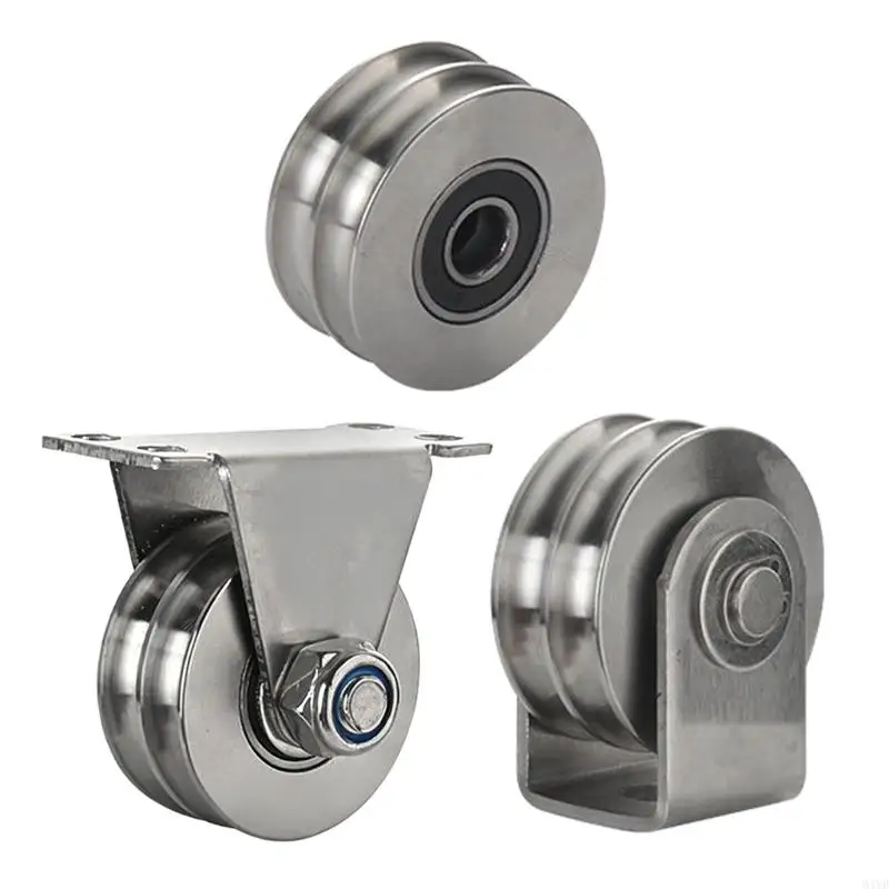 Double Grooves Cable Fixed Pulley Block,Cable Pulley Wheel Duplex Bearing for Heavy Duty Mechanical Systems M4YD