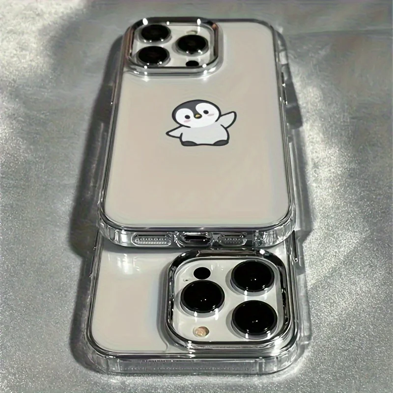 เคสโทรศัพท์ลายเพนกวินน่ารัก เหมาะสำหรับ iPhone 17 16 15 14 13 12 11 Pro/Max/Plus ป้องกันการตกกระแทกและกันแรงสั่นสะเทือน