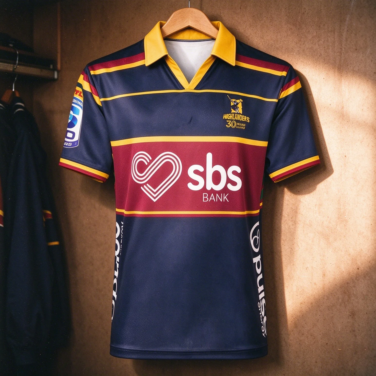 2026 Highlanders 30th Anniversary Rugby Jersey Men Retro Collar Quick Dry Breathable Super Rugby Fan Gift Shirt
