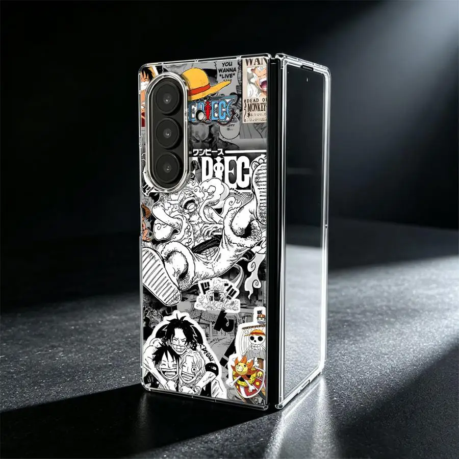 O-One P-iece Cartoon Case for Samsung Galaxy Z Fold 8 Ultra Z Fold 7 6 5 4 3 ZFold4 ZFold3 ZFold7 ZFold5 ZFold6 Phone Cover
