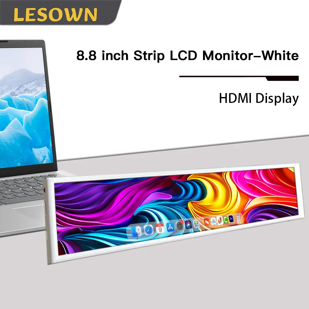 

LESOWN 8,8-дюймовый портативный растянутый дисплей 480x1920 IPS дополнительный экран ультратонкий ЖК-монитор для игровых консолей для портативных ПК