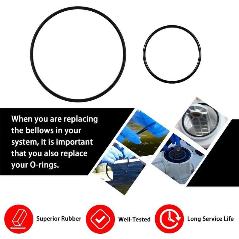 Nony Boat Toilet Spare Parts O-Ring Kit Compatible with Dometic Part 385310151 for S and T Series Pumps（2 PCS）