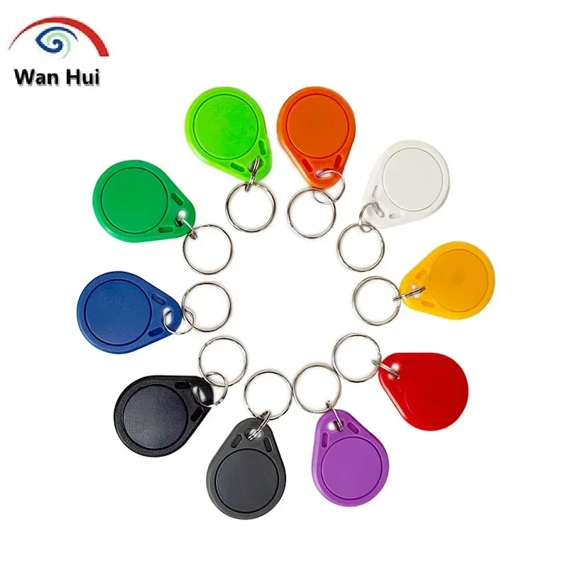 10Pcs UID Key Fobs 13.56 Mhz 1K S50 Change RFID Tags Keychain Recordable ISO14443A Rewritable Blocks Used to Copy Cards