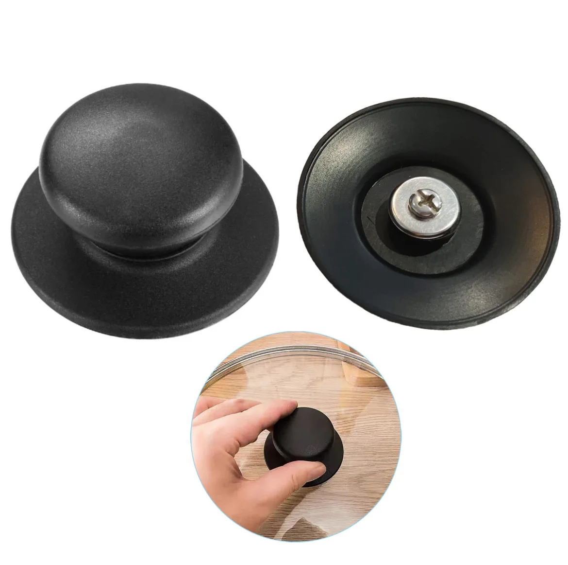 2Pcs Cookware Handgrip Parts Pot Lid Knobs Kitchen Cookware Kitchen Accessories Pan Lid Handle Replacement Handle Universal