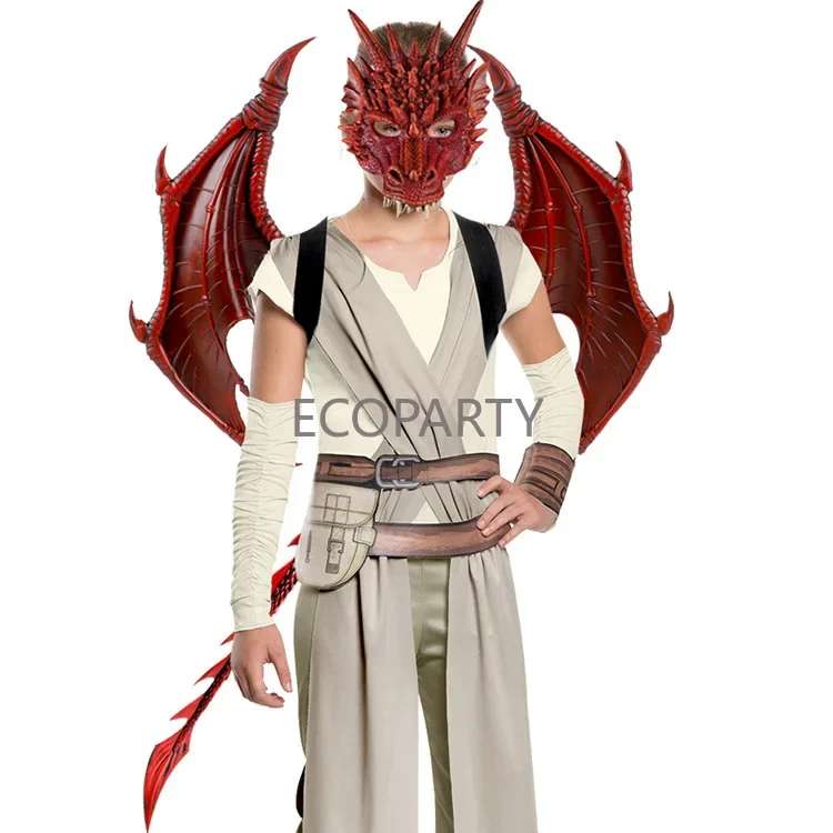 할로윈 장난감 드래곤 코스튬 날개 드래곤 할로윈 코스프레 마스크 폼 고무 코스프레 코스튬 액세서리, 어린이 코스튬 테일 세트