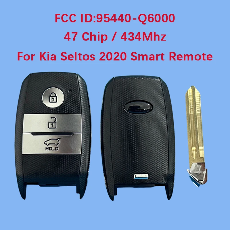 

CN051128 Aftermarket 3 Button Smart Key Fob 434MHz FCC 95440-Q6000 6A Chip For KIA Seltos 2020