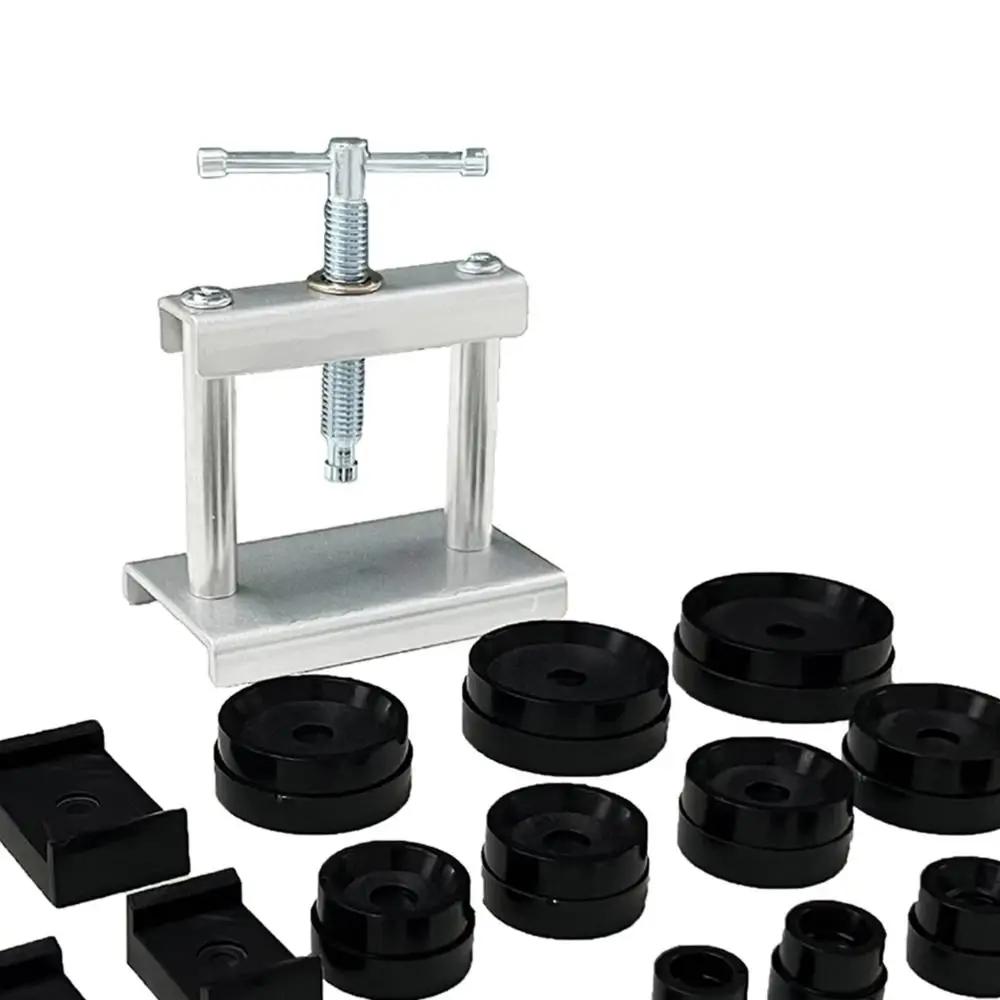 

12/ 18 Pressure Plates Watch Press Kit Ear Punch Tool Bent Cutter Design Back Cover Presser Metal Construction Dust Cloth