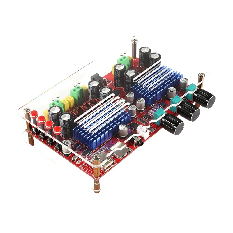 

TPA3116D2 Bluetooth 2.1 Digital Amplifier Board XH-M560 High Power DC12-24V U Disk TF Card Decoder Board