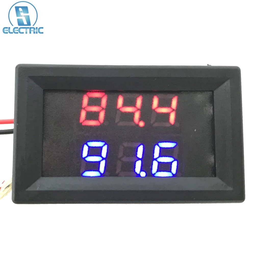 Dual Digital Fahrenheit LED Display Thermometer K-type Thermocouple High Temperature Tester