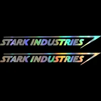 jpct  2 x stark industries body stripe Car Decal for Ironman racing car motorcycle bumper vinyl waterproof sticker 20cmx3cm