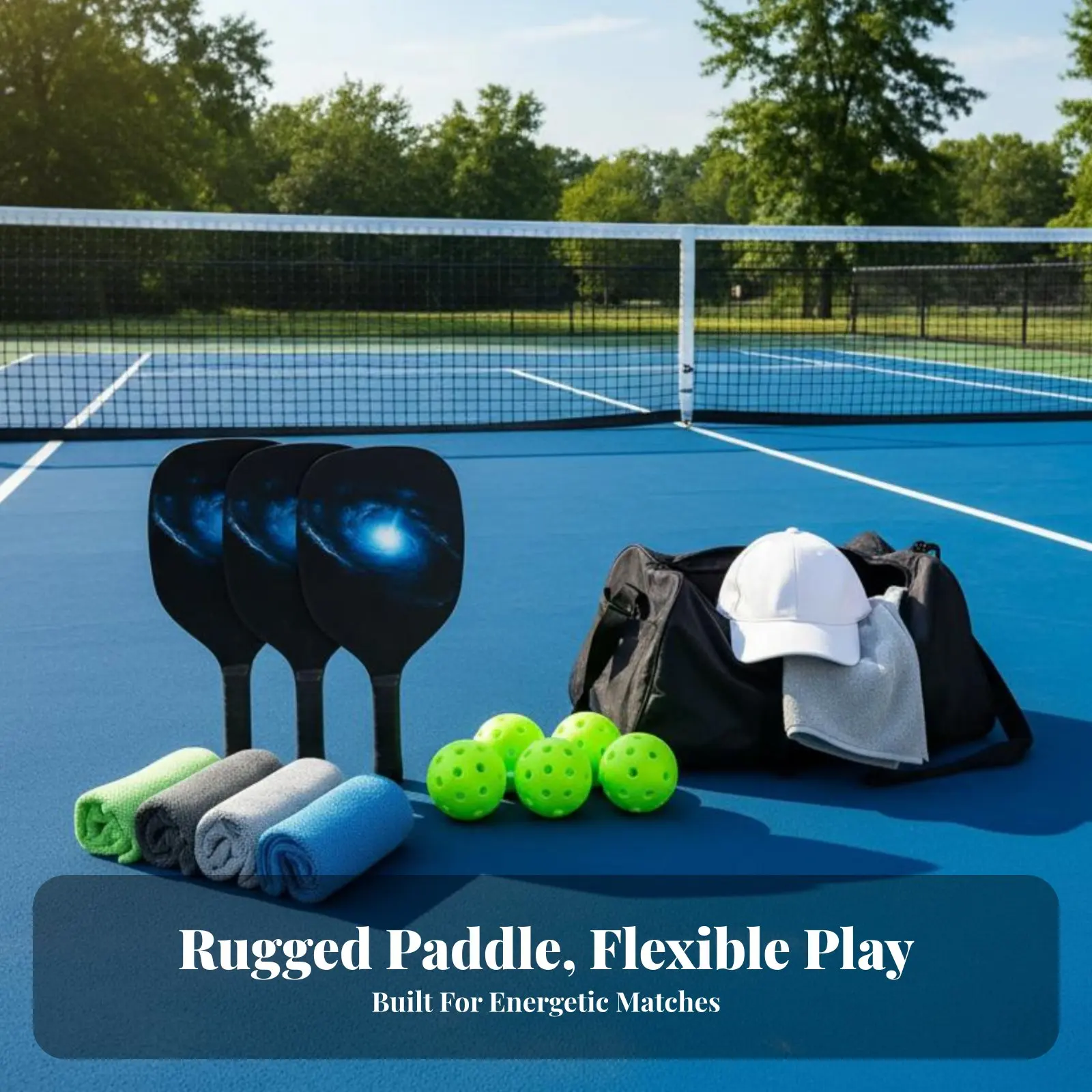 

Набор для пиклбола из 13 предметов: эргономичные ракетки, спортивное оборудование, включает сумку для переноски, прочные и гибкие.