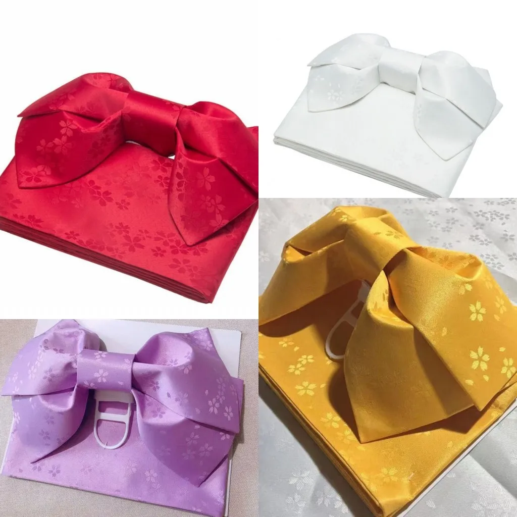 Japanese Sle Kimono Sa Batobe Hairpin Flower Pred  Knot Waist Seal Inner Match Accory Women's Faion