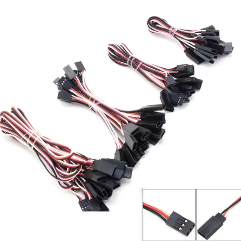 10pcs 100mm/150mm/200mm/300mm/500mm RC Servo ExtensionCord Cable Wire Lead JR For Rc Helicopter Rc Drone