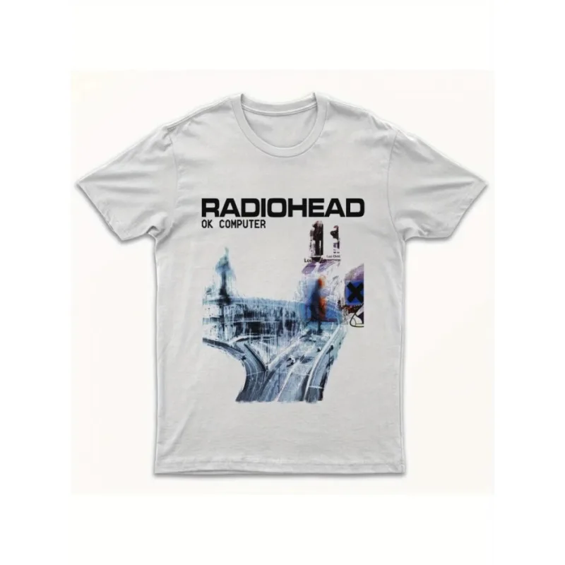 Radiohead OK Computer T-Shirt (1997) Nigel Godrich Colin Greenwood Tom York Men's and Women's Same High-quality Pure Cotton