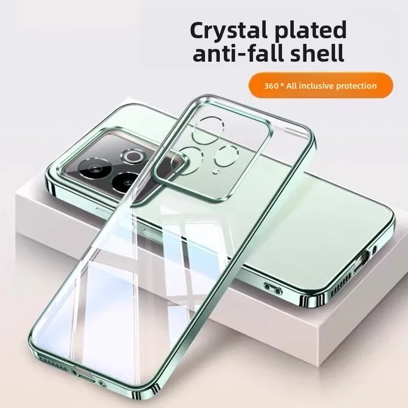 For Realme GT 7/GT 7T/GT7 PRO Case New Transparent Full-cover Electroplated Silicone Anti-drop Cover For Realme GT 7 T Pro Funda