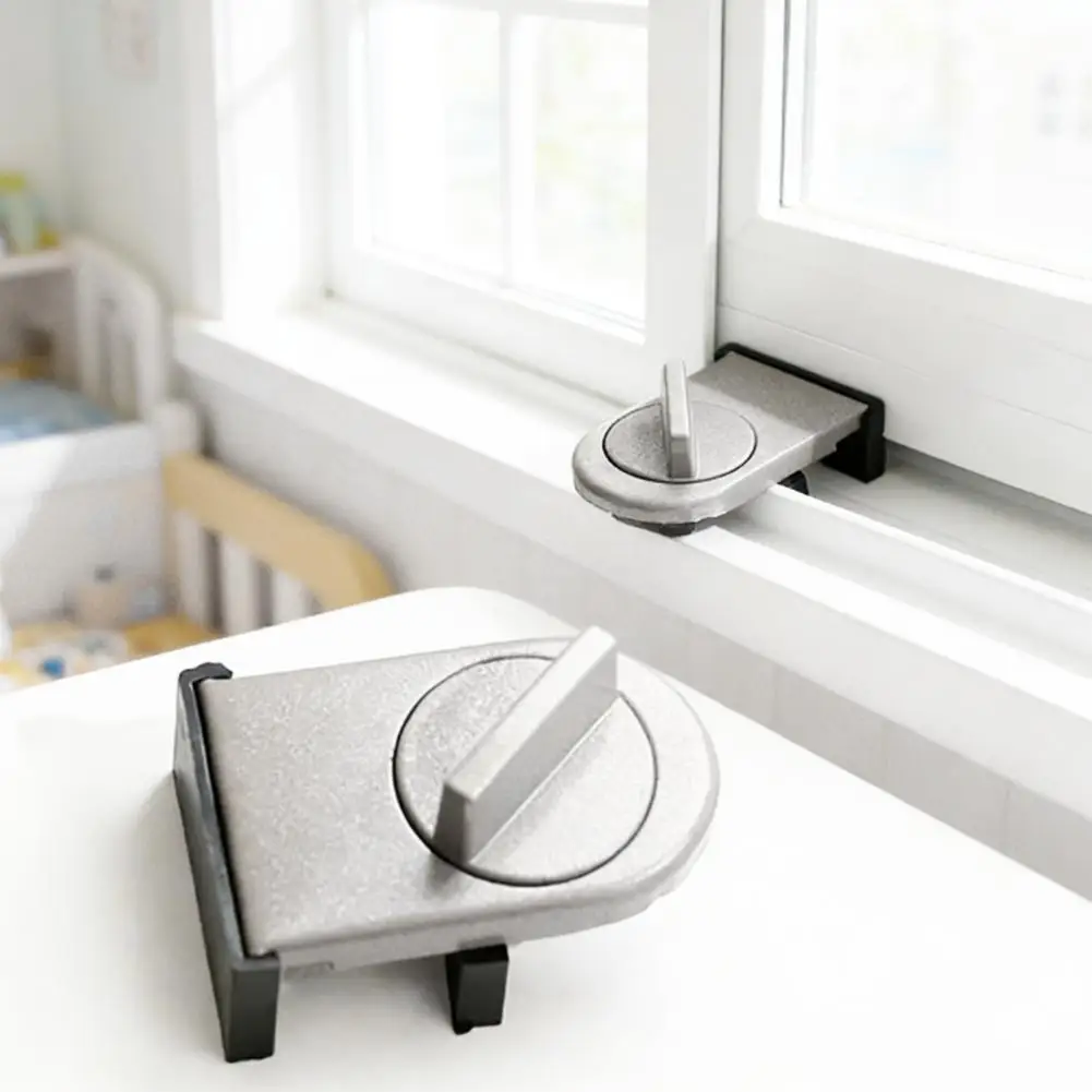 4 Piece No-Drill Sliding Door Lock for For home Use Anti-Fall Window Lock Soft Pad Protection Door Thickness 1mm to 28mm Range