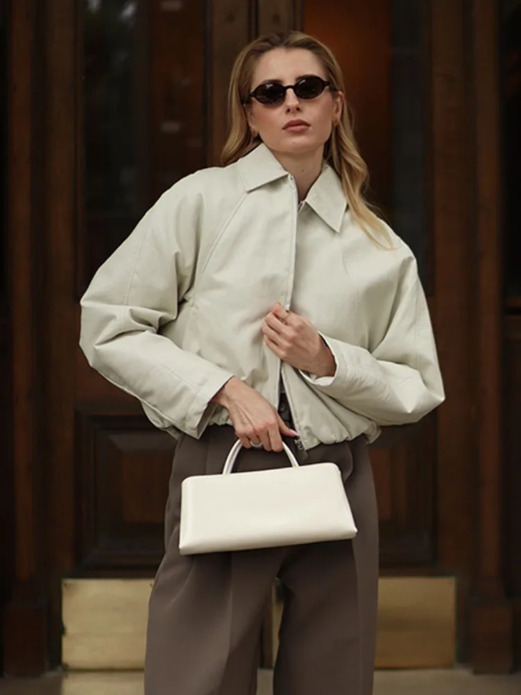 HH Frau Fashion Solid Street Style Casual Jacke Herbst frauen Jacken Lange Ärmel Drehen-unten Kragen Taschen Zipper mäntel