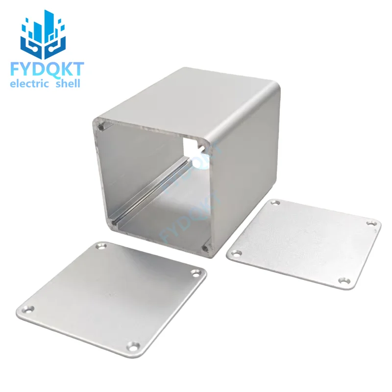 1pcs 80x63x63mm Aluminum profile  aluminum alloy  circuit board shell split  battery box With screws