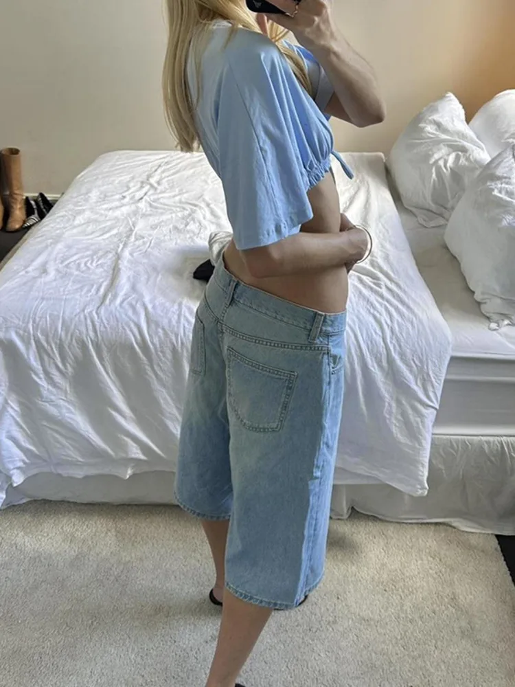 Absobe Women Deep V Neck Lace Up Crop Top Puff Sleeve Short T Shirt Tie Front Ruched Hem Y2K Casual Beach Vacation Outfit 2026