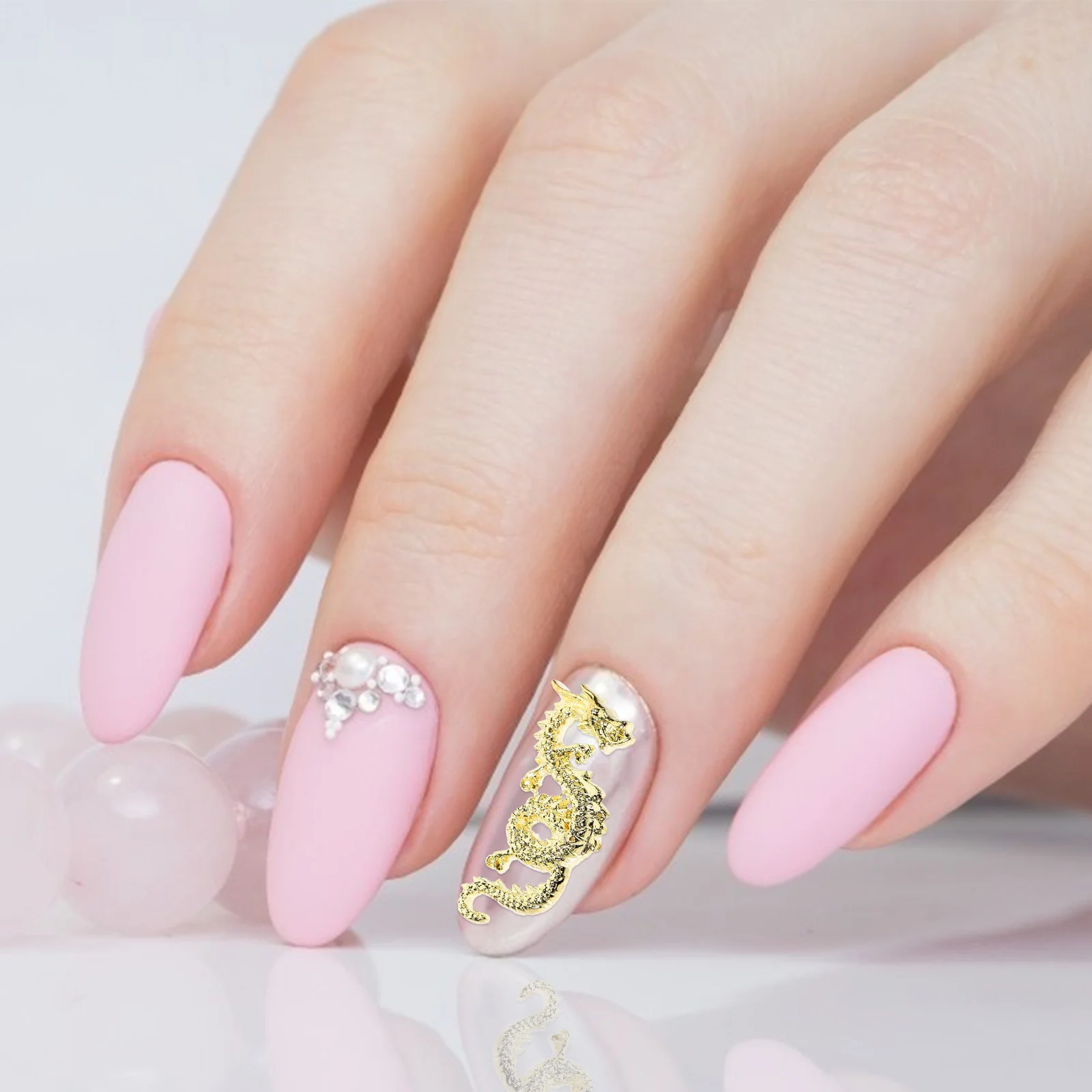 

10pcs Art Charms Women Dragon Design Gems Manicure Decorations Christmas Wedding Party Alloy Small Charms Diy Nail Art Gems Nail