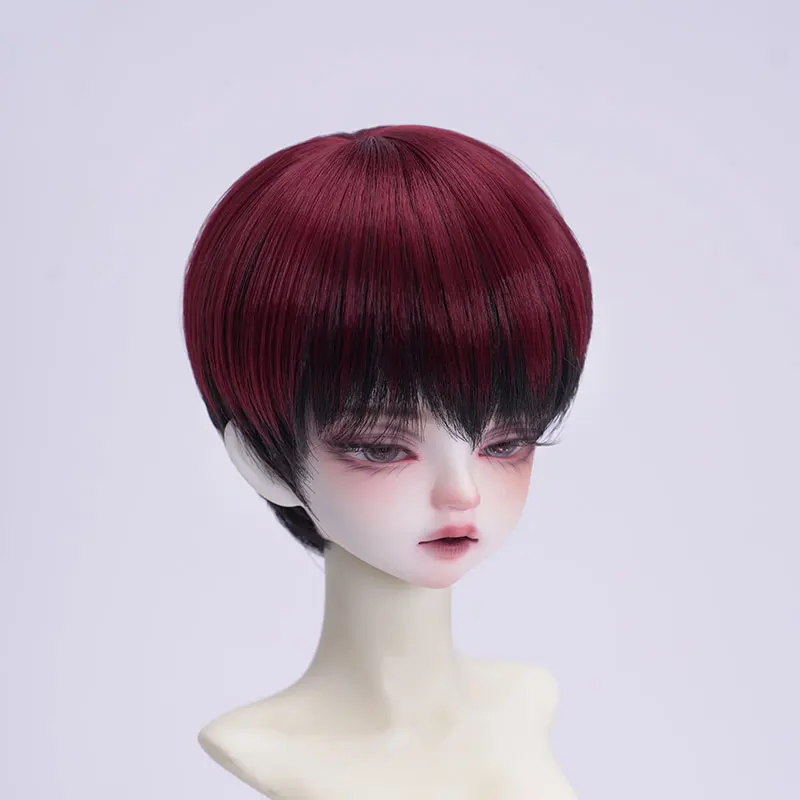 New Doll\'s Wig for 1/3 1/4 1/6 Bjd Doll Soft Silk Short Hair Versatile Girl Toys Dress Up Play House Doll Accessories, No Doll