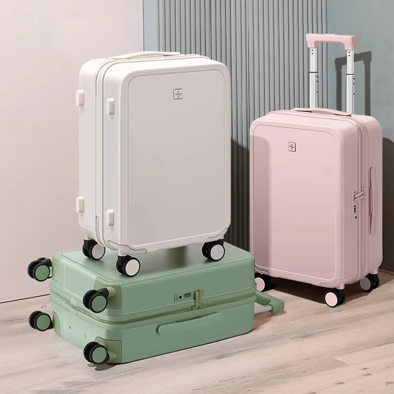

Suitcase Female 20-inch Cabin Travel Suitcase Large Capacity Password Carry on Luggage Ultra-light Universal Wheel Trolley Case