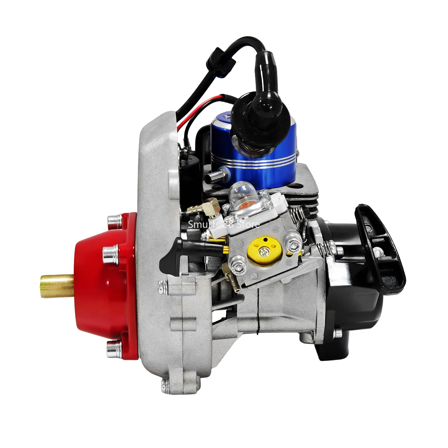 Modelo de motor de gasolina refrigerado por agua de 26CC, motor de dos tiempos de un solo cilindro de Metal, especial para modelos de barcos, juguete de regalo de arranque manual