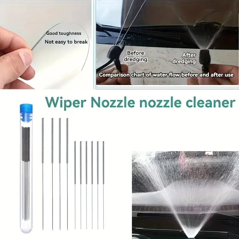 Stainless Steel Nozzle Cleaning Kit Anti-clogging Small Brush Pore Gap Cleaning Brush For Gas Stoves,Shower Head,3D Printer Jets