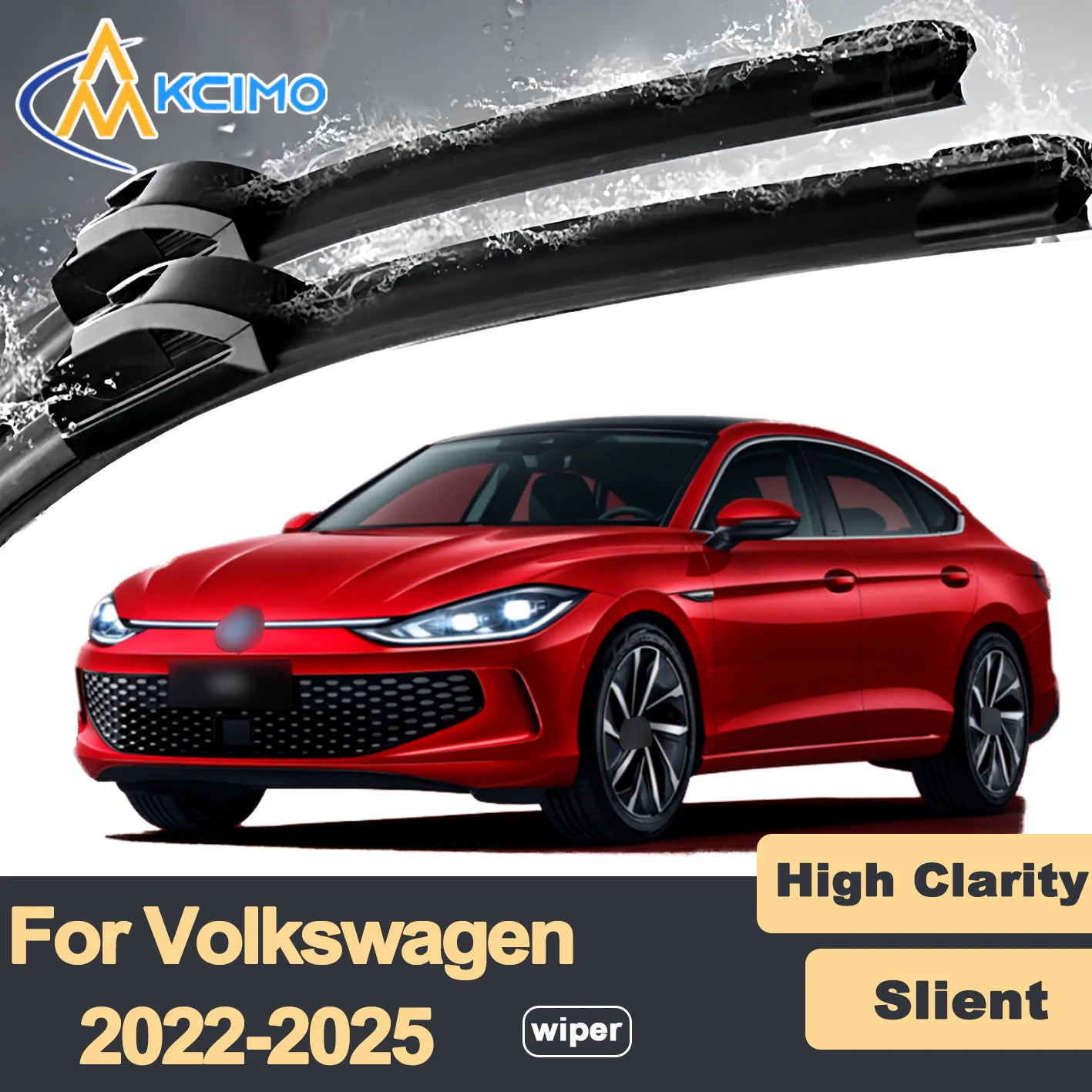 

Premium Rubber Durable Silent Windshield Wiper Blades 2pcs for Volkswagen Lamando 2022-2025 Front Wiper Blades Set