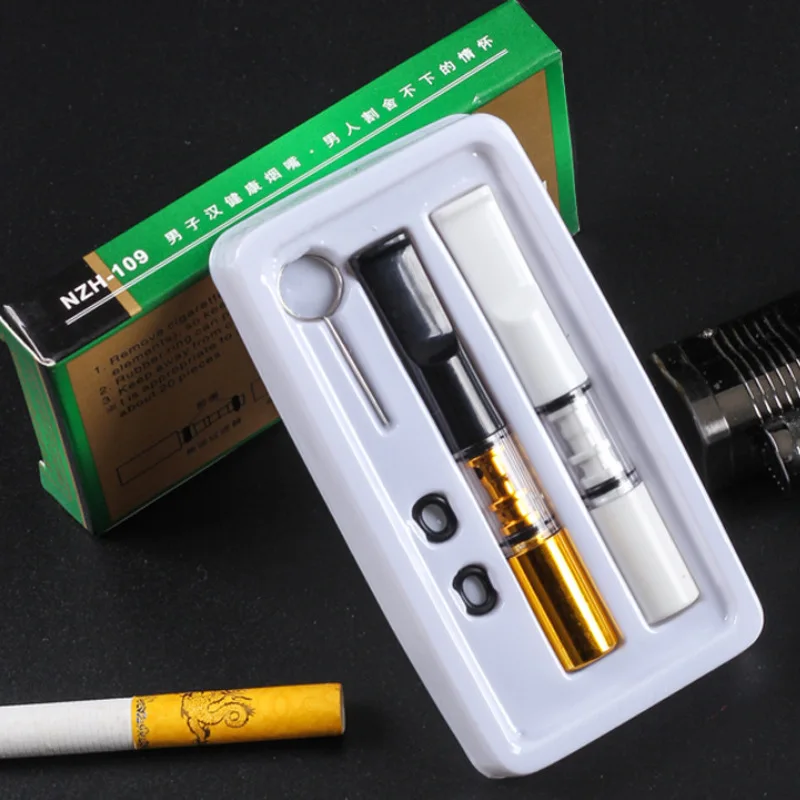 

BOLTIFY 2 Pcs/Box Cigarette Holder Filter Reduce Tar Cleanable And Reusable Recycling Mouthpiece Smoking Accessories