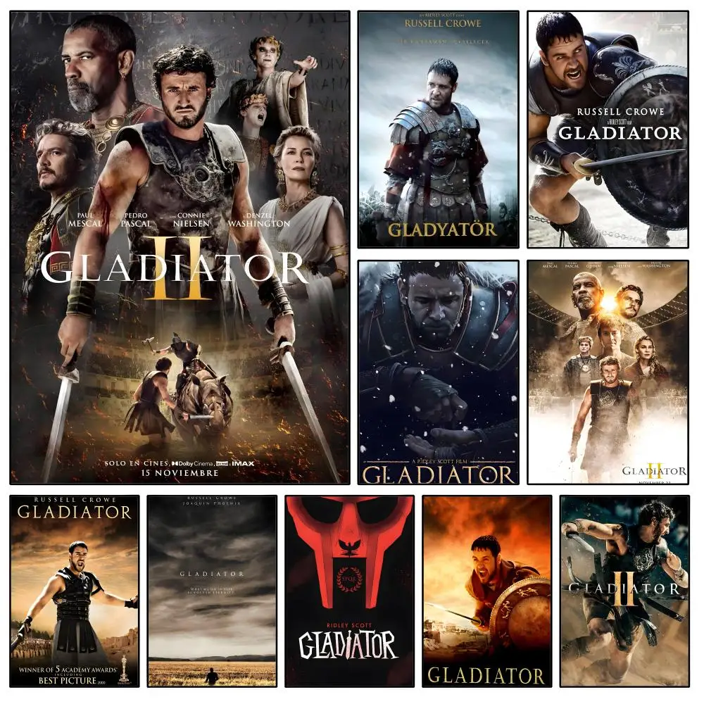 Film G-Gladiator Maximus Rome Poster Waterproof HD Modern Peel And Stick Wall Decor Bedroom Living Room Dorm Office