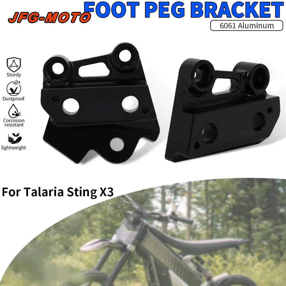 

Motorcycles Accessories CNC Foot Pegs Braket Right Left Foot Rests Footrest Bracket For Talaria Sting X3 XXX E-Bike Aluminum