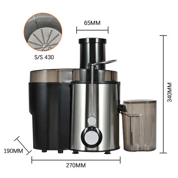 2024 New Style 1000W masticating juicer stainless steel Citrus Juicer, juice extractor, centrifugal juicer machine