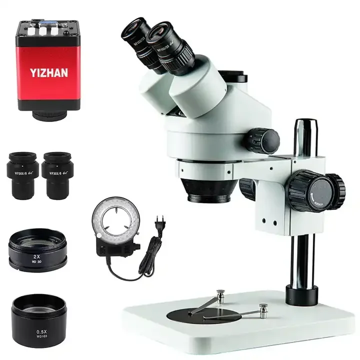 3.5X-270X HD Compound Trinocular Microscope Auxiliary Objective Lens Laboratory Textile Industry Inspection Microscope