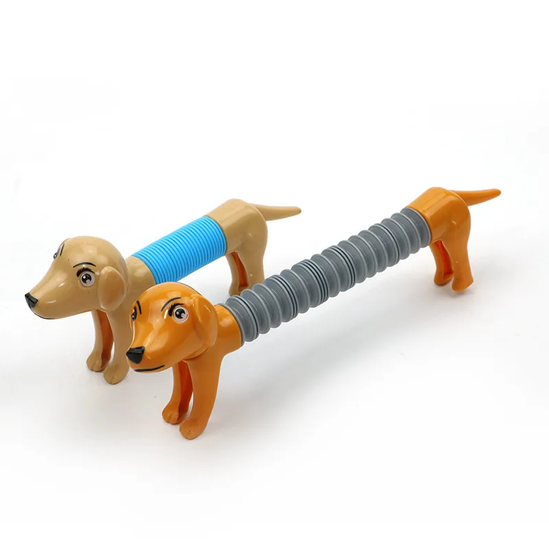 Decompression Novelty Spring Dog Pop Tubes Sensory Toy Stress Relieve Bellows Toys For Adult Kids Anti-stress Squeeze Toys Gifts