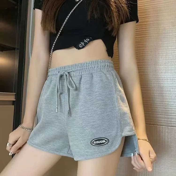 Running Casual Sports Shorts For Women In The Summer Of 2025  Trendy High Waisted Loose Fitting Fitness A-Line Pants  Wide Leg