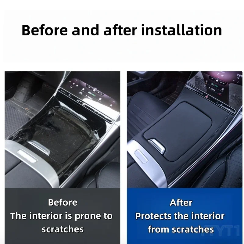 

Interior Stickers For Mercedes-Benz GLC300 New C-Class C300 Leather Center Control Panel C260 Interior Protective Film Modified