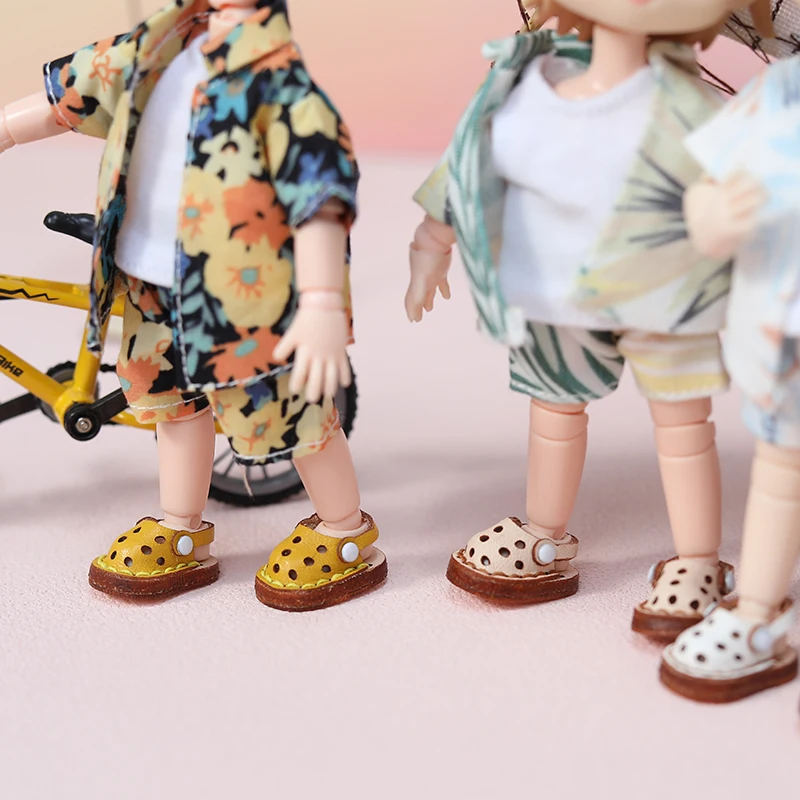 New Ob11 Handmade Shoes 1/12 Bjd Shoes Italian Cow Shoes Sandals Holala Boots Doll Accessories Body9, Gsc, Ddf, Ymy, Obitsu 11,