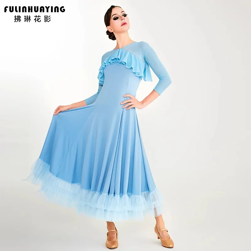 2025 社交ダンスドレス新国家標準ワルツ友情ダンスプロフェッショナル競技パフォーマンスドレス