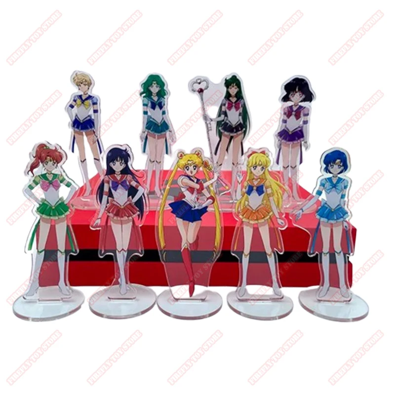 Coleção Anime Action Figure Model, Brinquedos periféricos, Stand-up em acrílico, Sailor Moon, Bandas desenhadas, Vénus, Marte, Júpiter, Animação