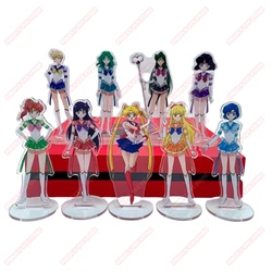 Sailor Moon Animation Comics Peripheral Toys Venus Mars Jupiter Acrylic Stand-Up Sign Anime Action Figure Model Collection